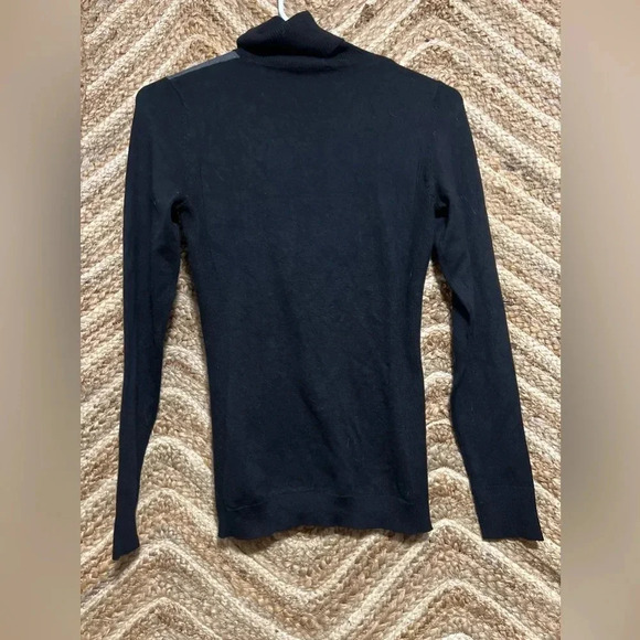 The Limited Women's Black and Grey Fitted Turtleneck Sweater, Size XS - Picture 2 of 8